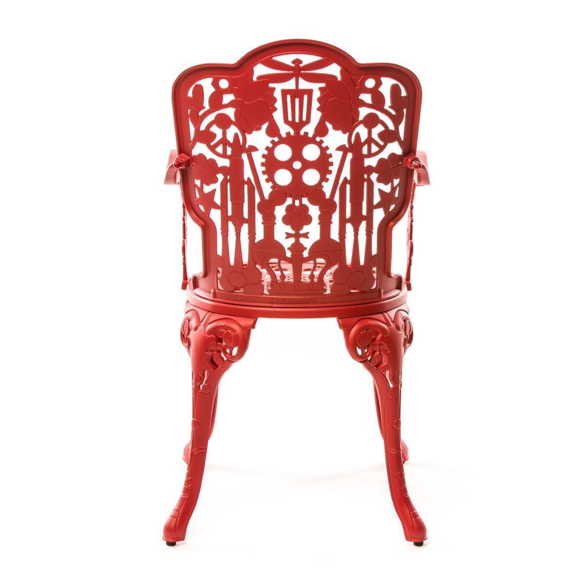 Aluminium garden chair with armrests | Industry by Seletti