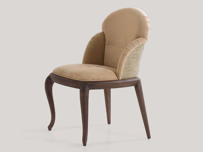 Upholstered fabric chair with armrests | Sally by Volpi