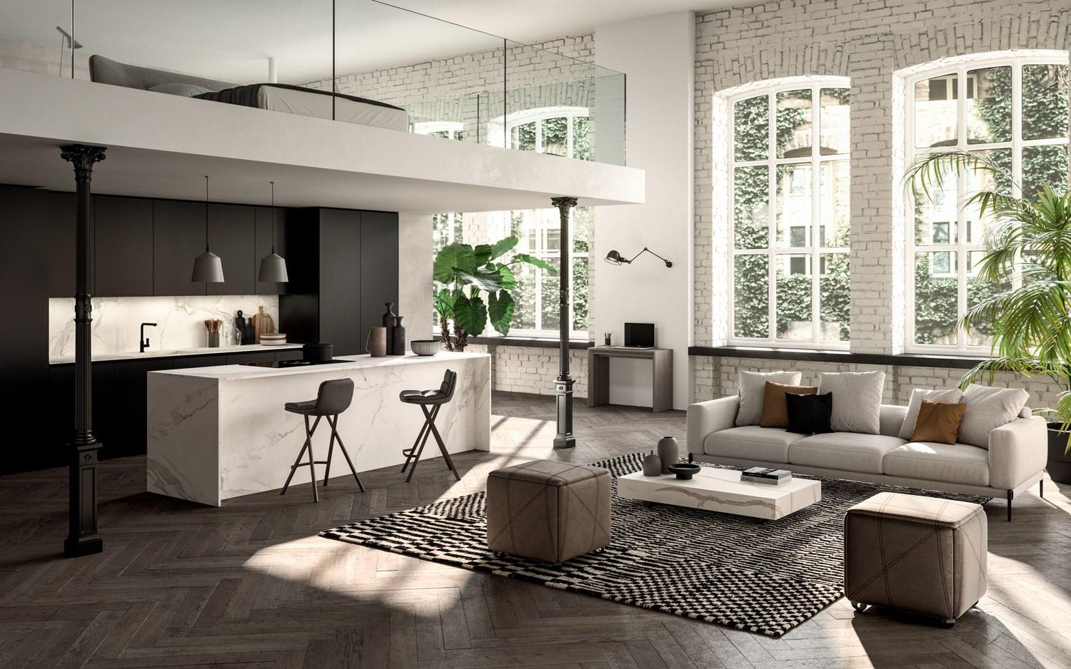 Leather chair / pouf | Cubix by Ozzio Italia