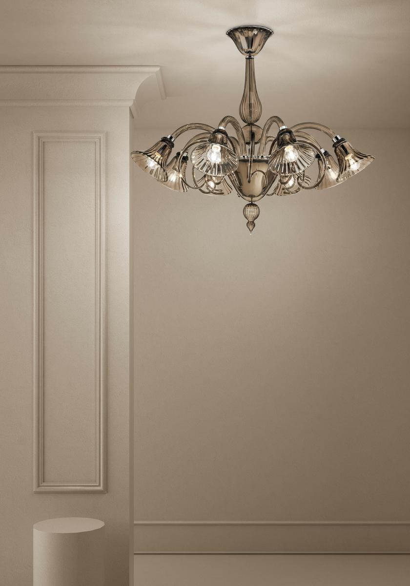 Blown glass chandelier | Venier by Sylcom