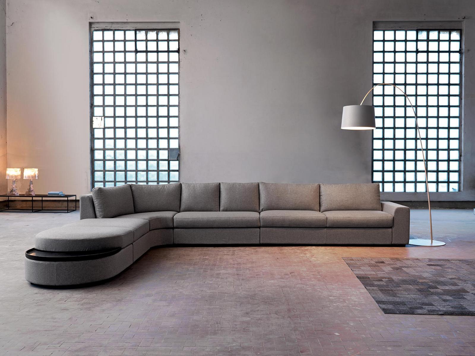 Corner fabric sofa with chaise longue | Sander by Domingo salotti