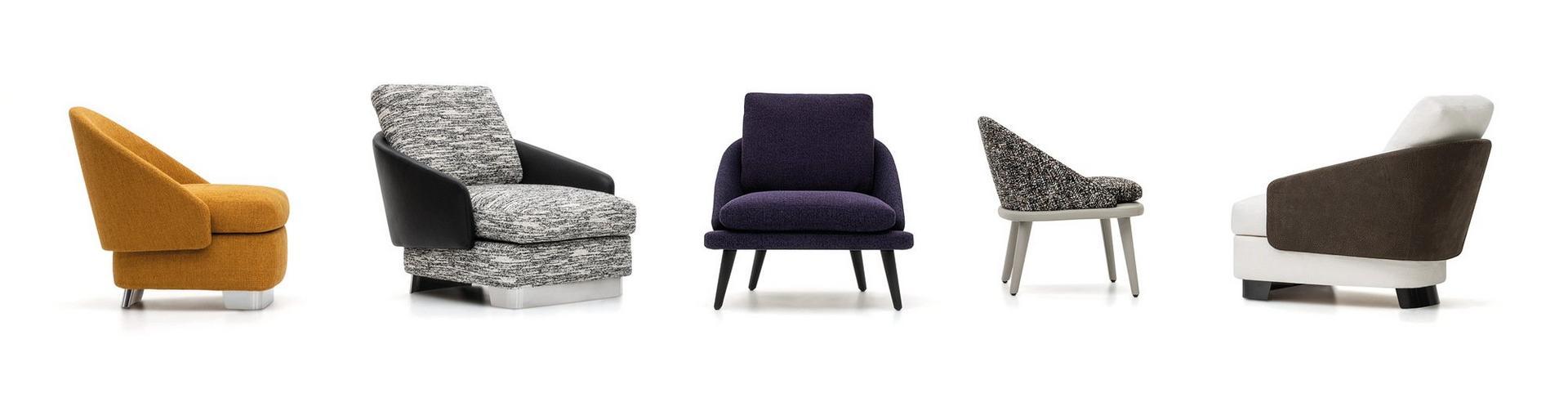 Upholstered chair with armrests | Lawson by Minotti