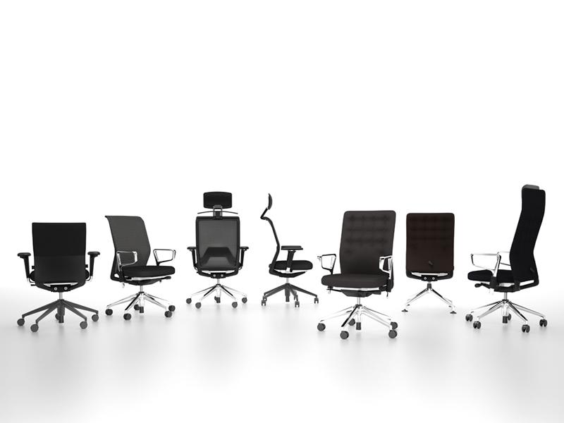 Swivel office chair with armrests | Id Mesh by Vitra