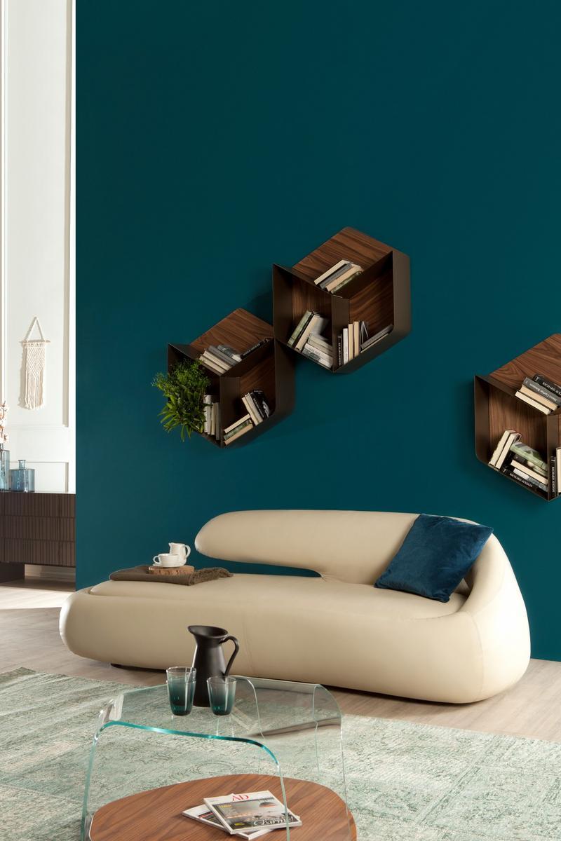 Upholstered leather day bed | Duny by Tonin Casa