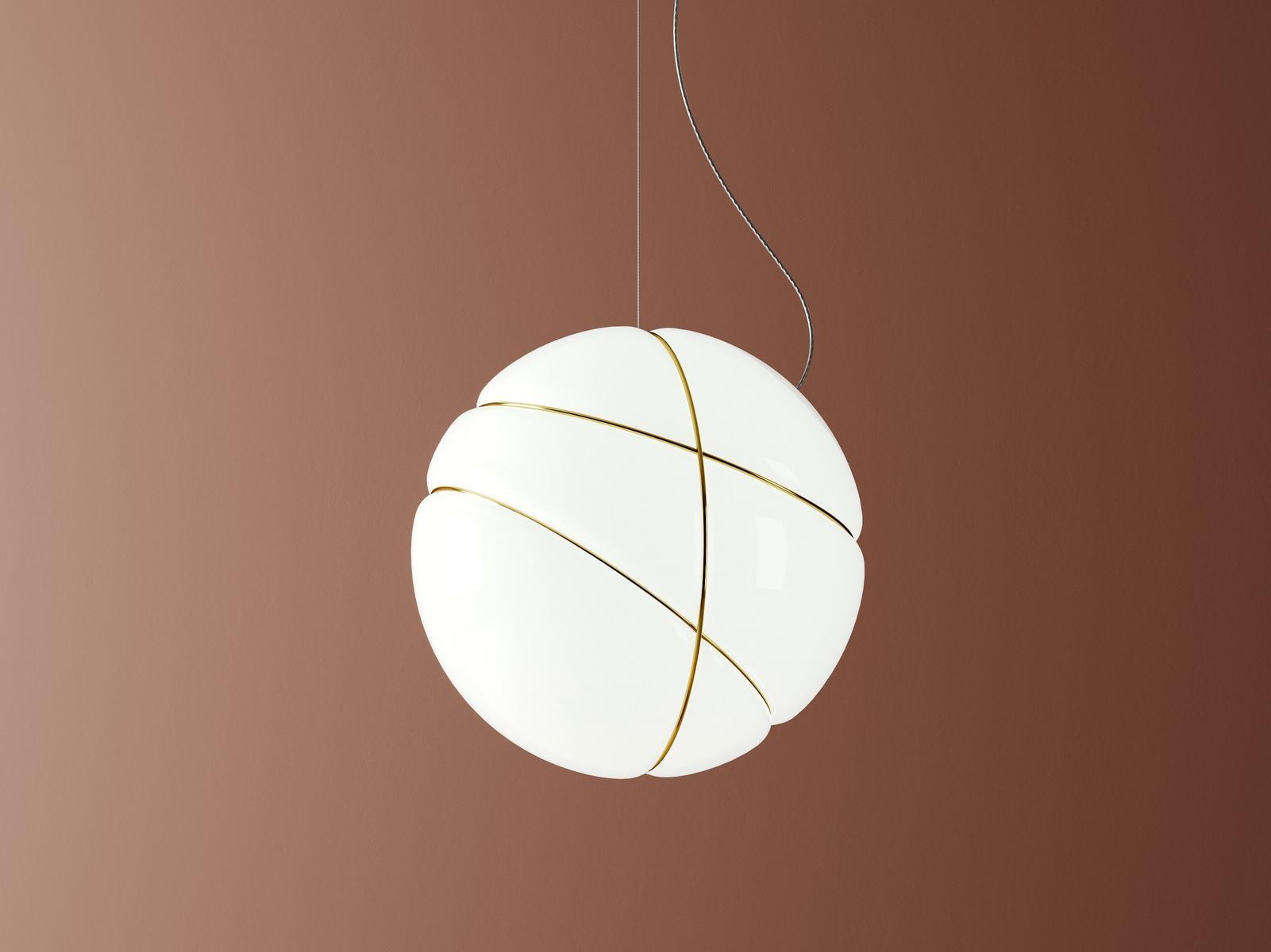 Blown glass pendant lamp | Armilla by Fabbian
