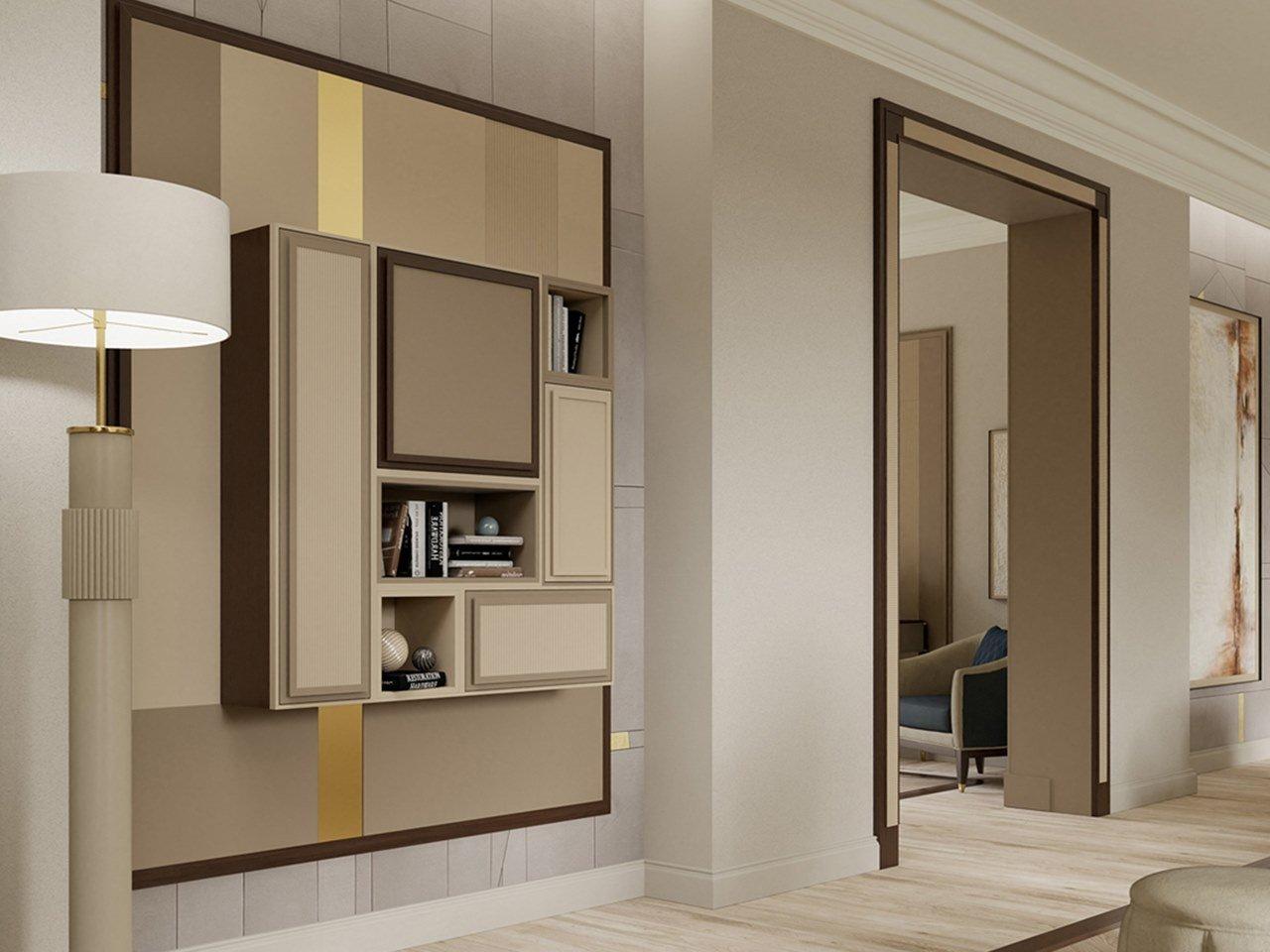 Sectional wall-mounted storage wall | Pr.864 by Stella del Mobile