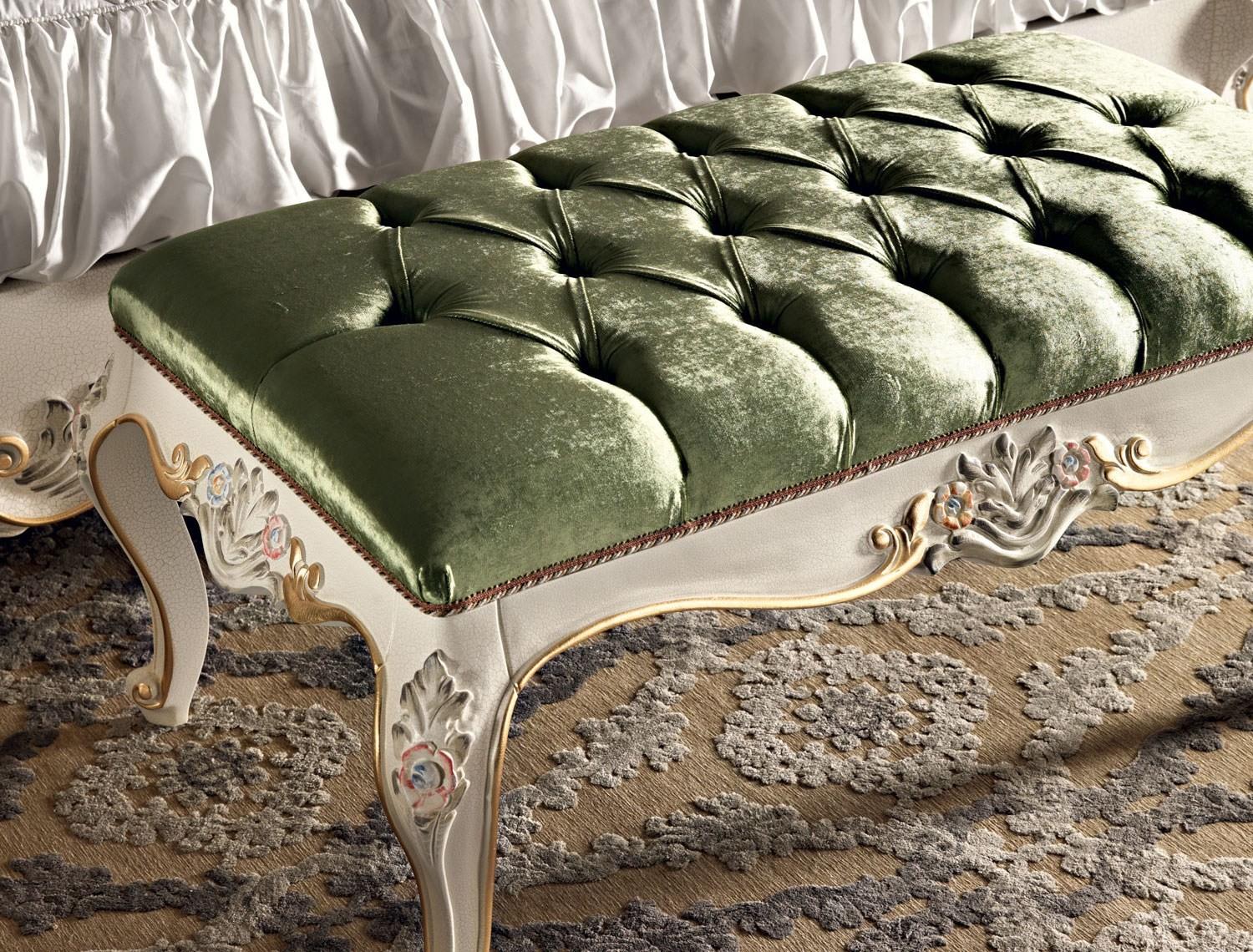 Baroque upholstered bench | 11519 by Modenese Gastone