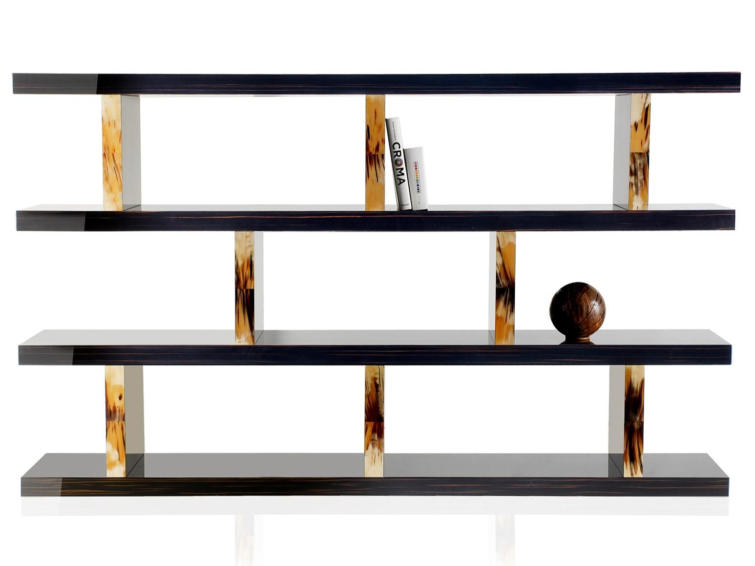 Open double-sided ebony bookcase | Giano 4510 by Arcahorn