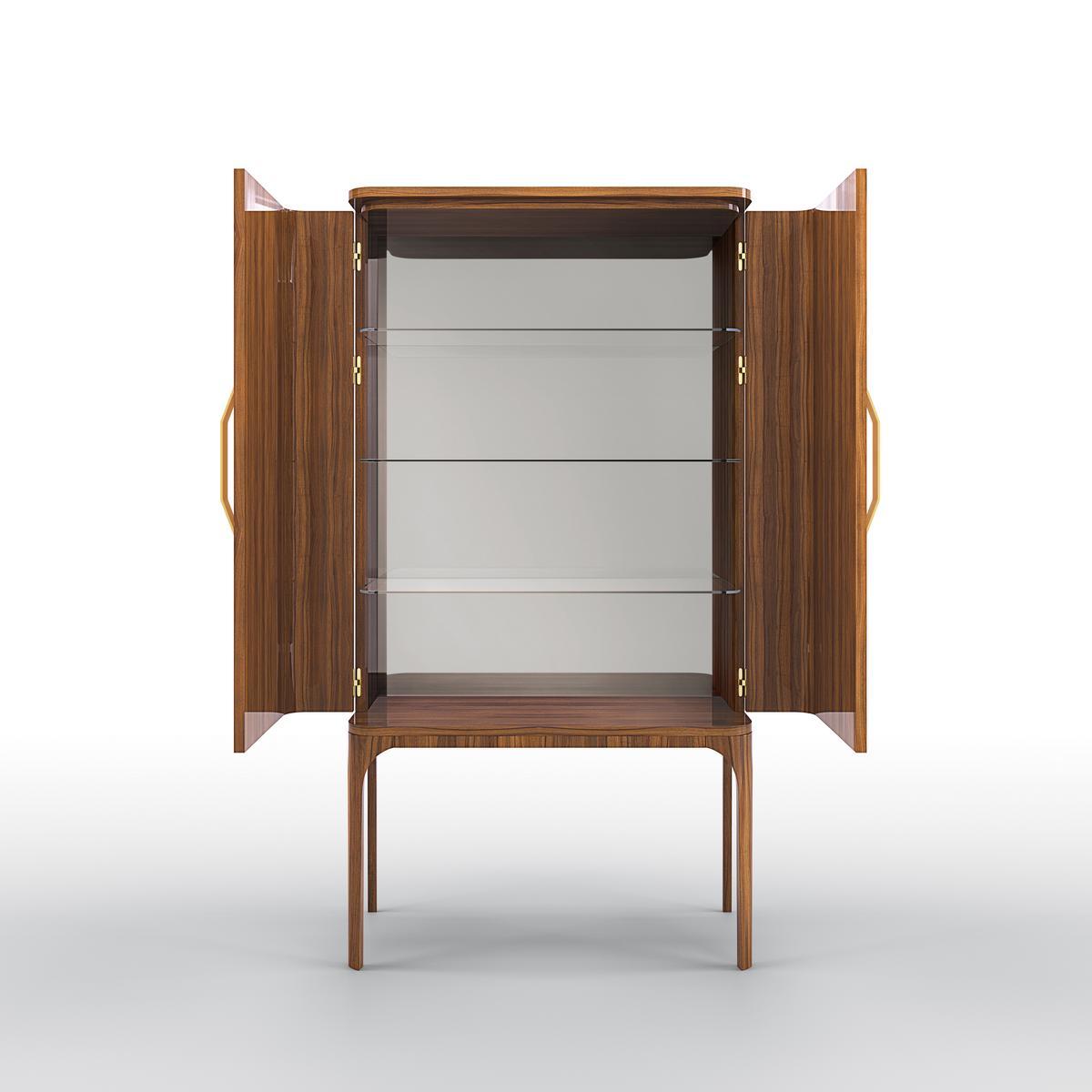 Walnut highboard with doors | Venus by Bruno Zampa