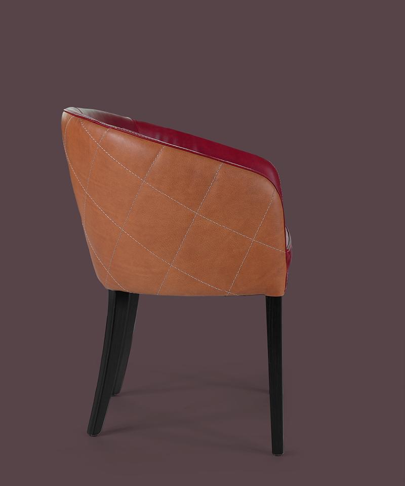 Upholstered leather chair | Zoe by Borzalino