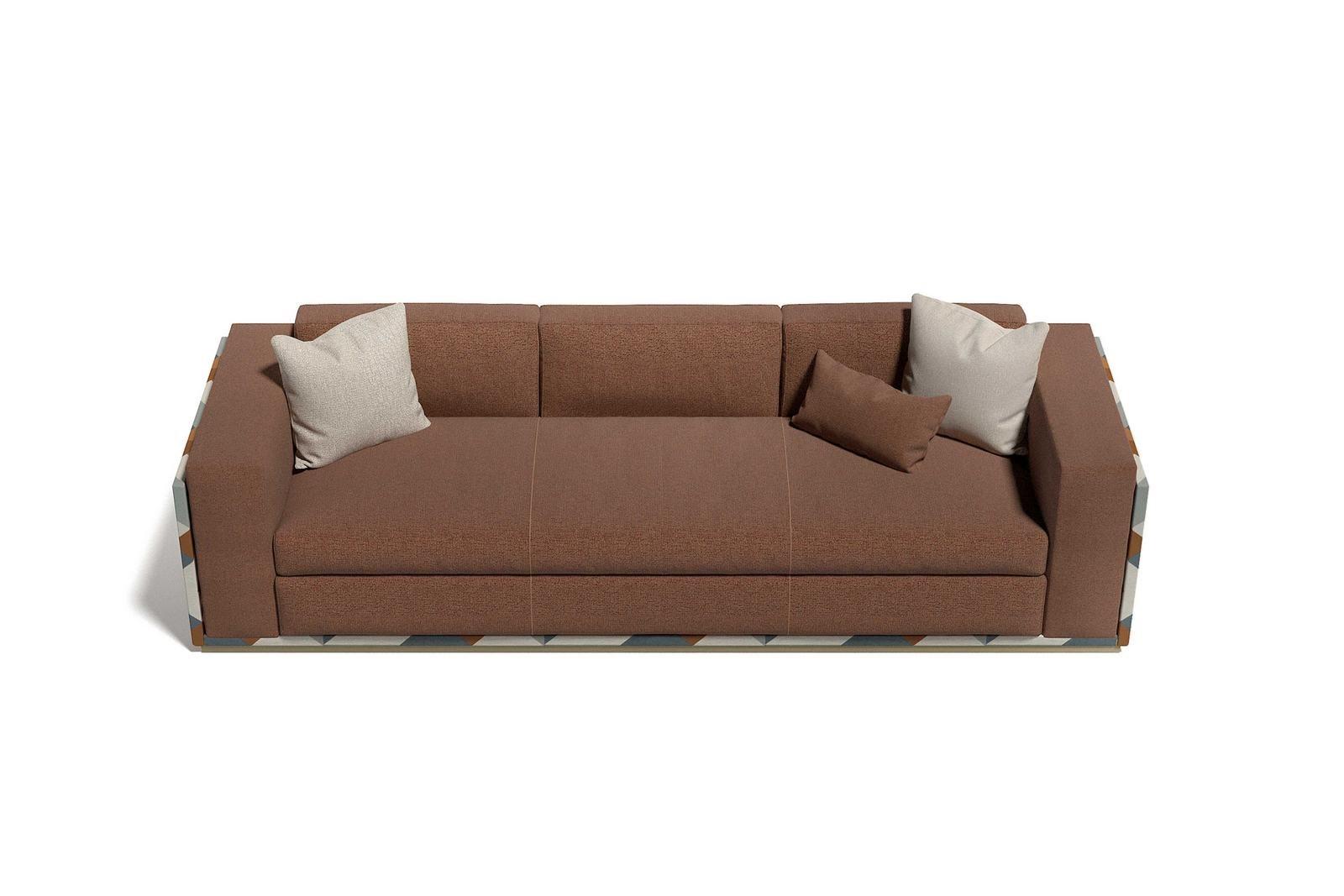 Upholstered 3 seater leather sofa | Overland by Capital Collection