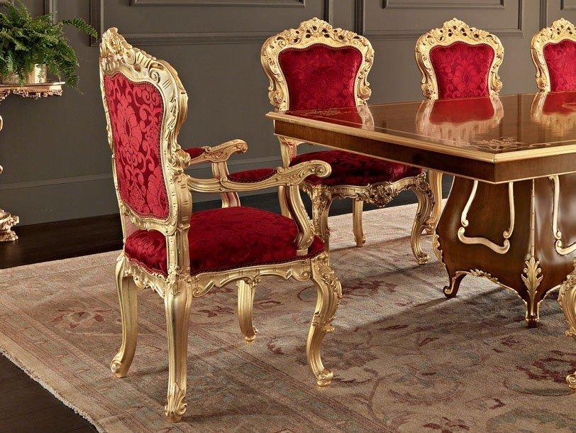 Upholstered chair with armrests | 11508 by Modenese Gastone