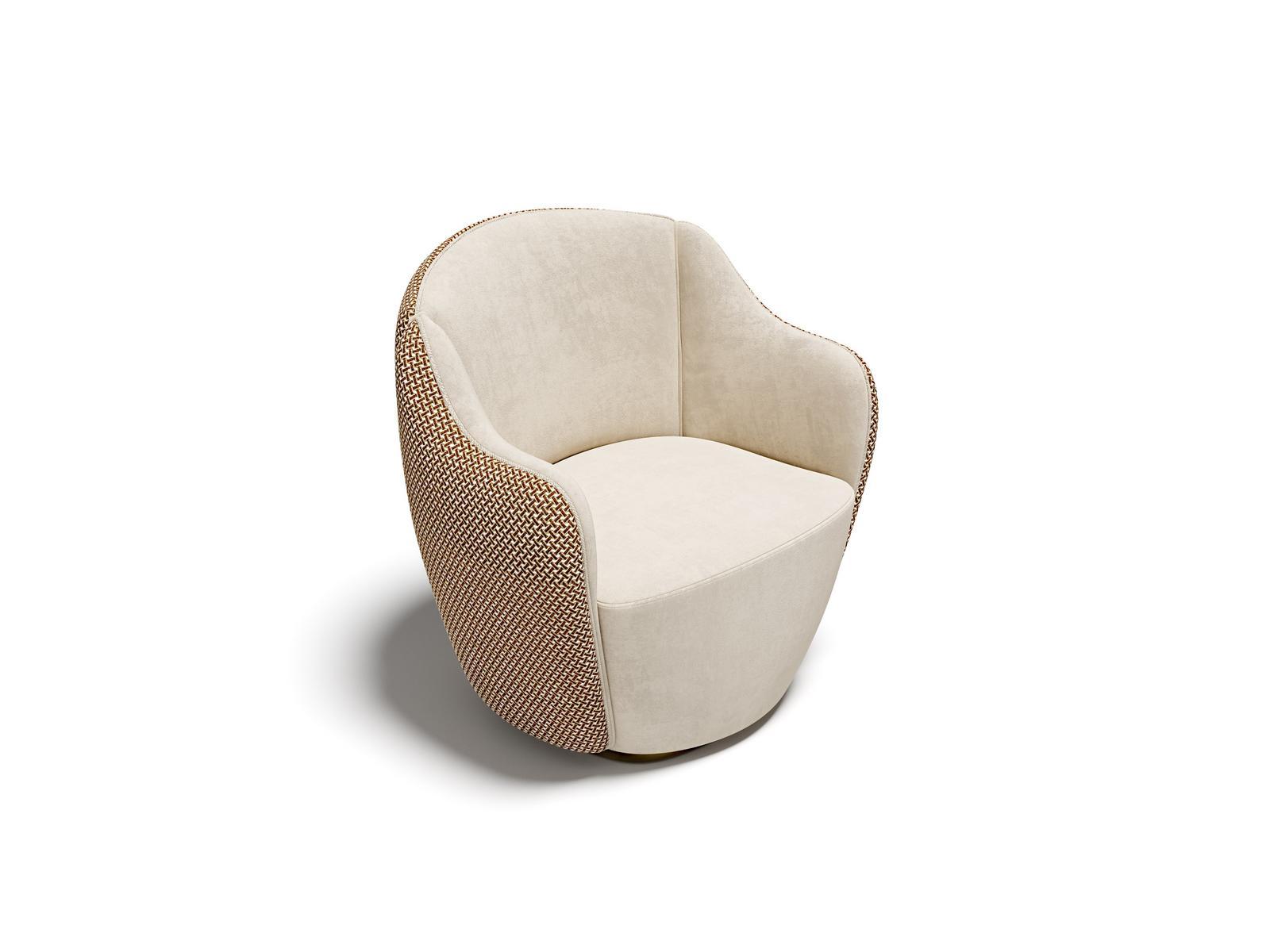 Upholstered fabric armchair with armrests | Audrey M by Capital Collection