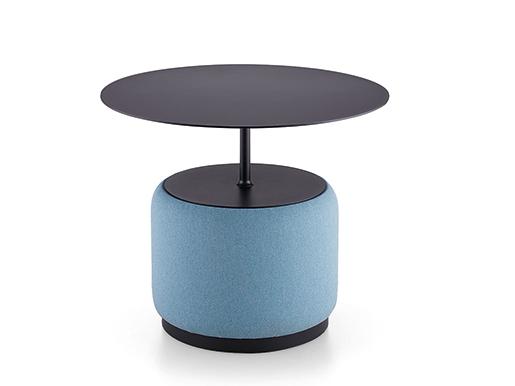Round coffee table in steel and fabric | Bloom H50 by Midj