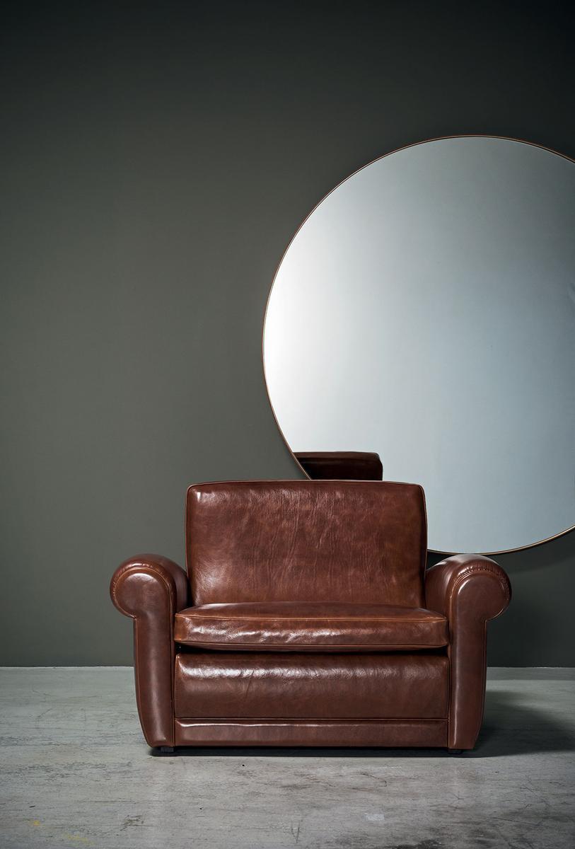Leather armchair with armrests | Mickey Extra by Baxter