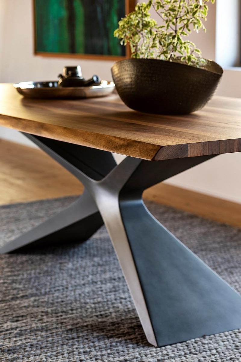 Rectangular solid wood table | Nexus by Midj