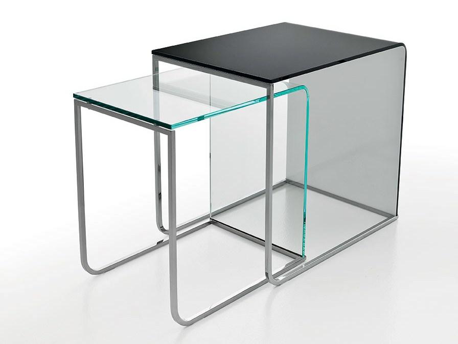 Stackable glass coffee table | Nido by Sovet