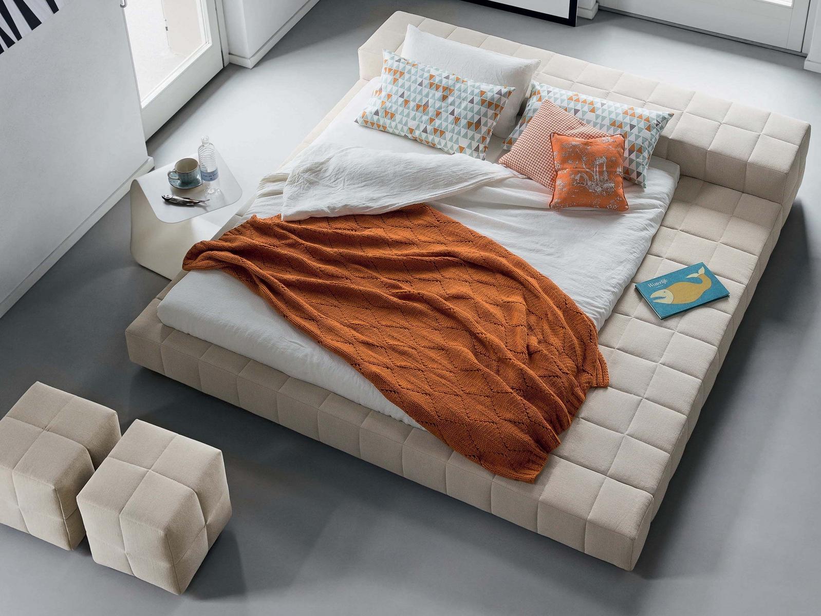 Double bed with removable cover | Squaring by Bonaldo
