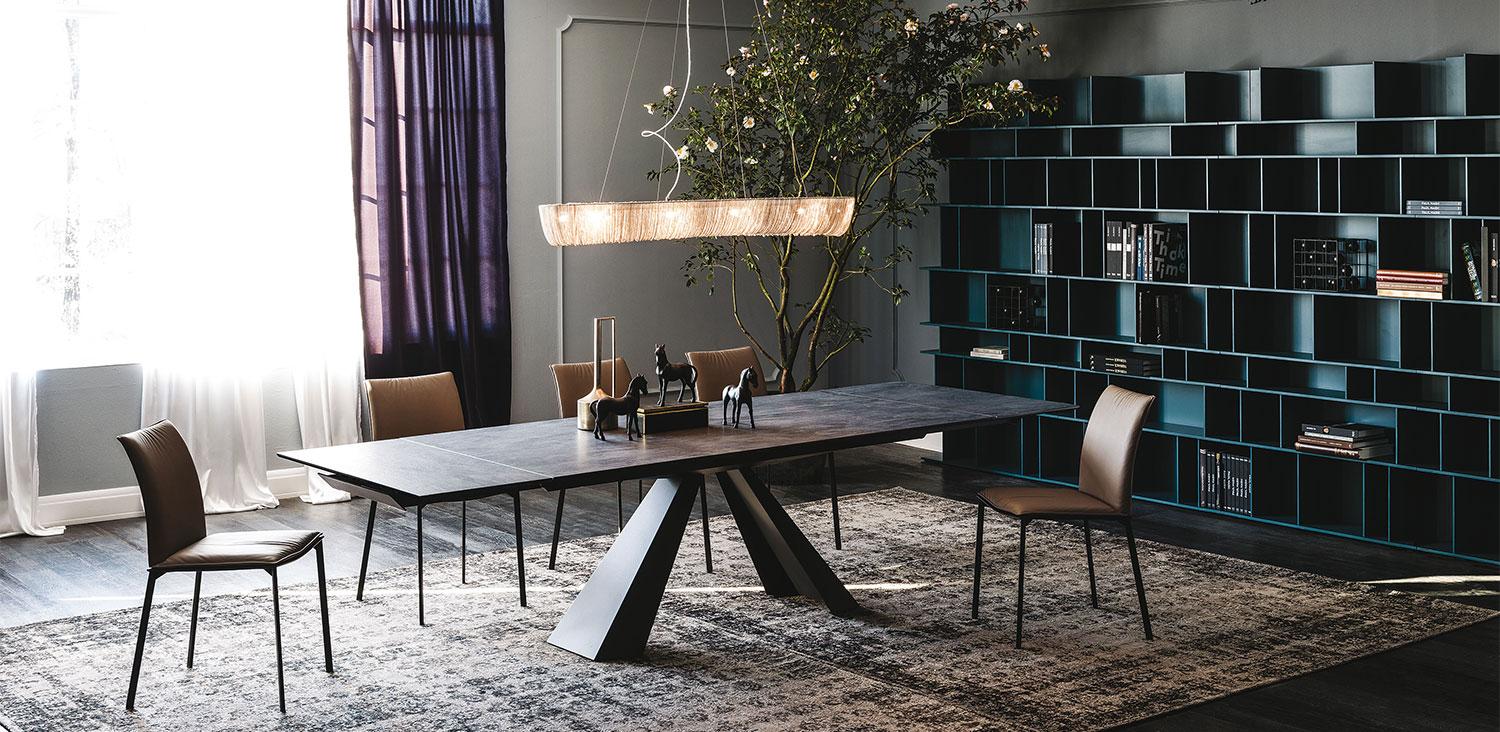 Rectangular metal table | Eliot Keramik Drive by Cattelan Italia