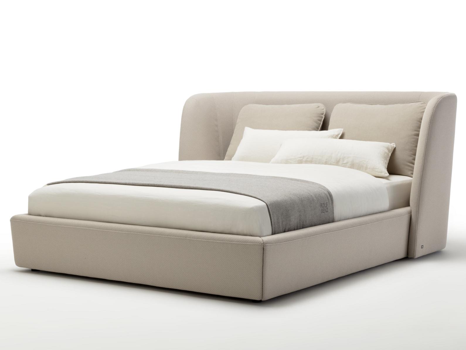 Fabric double bed | 1400 Tondo by Rolf Benz