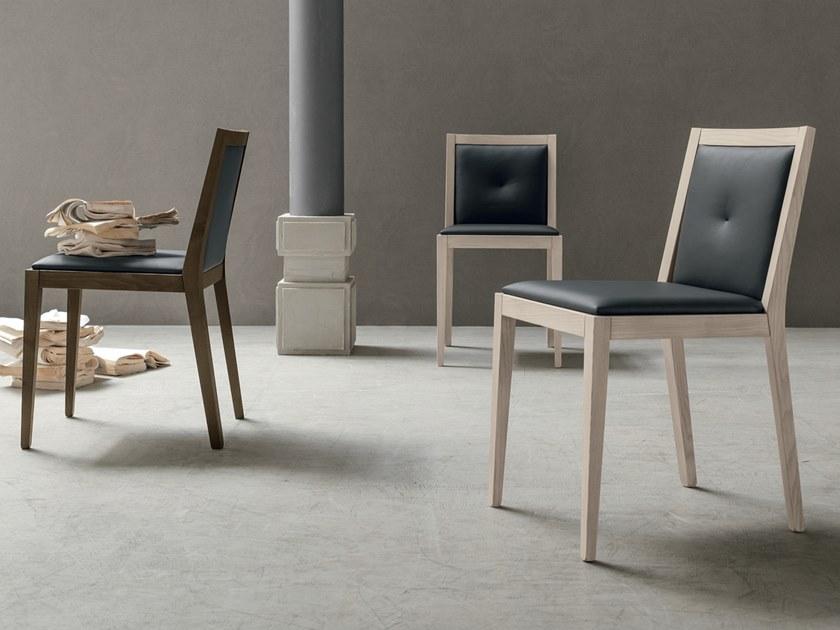 Upholstered Eco-leather chair | Time by Tomasella