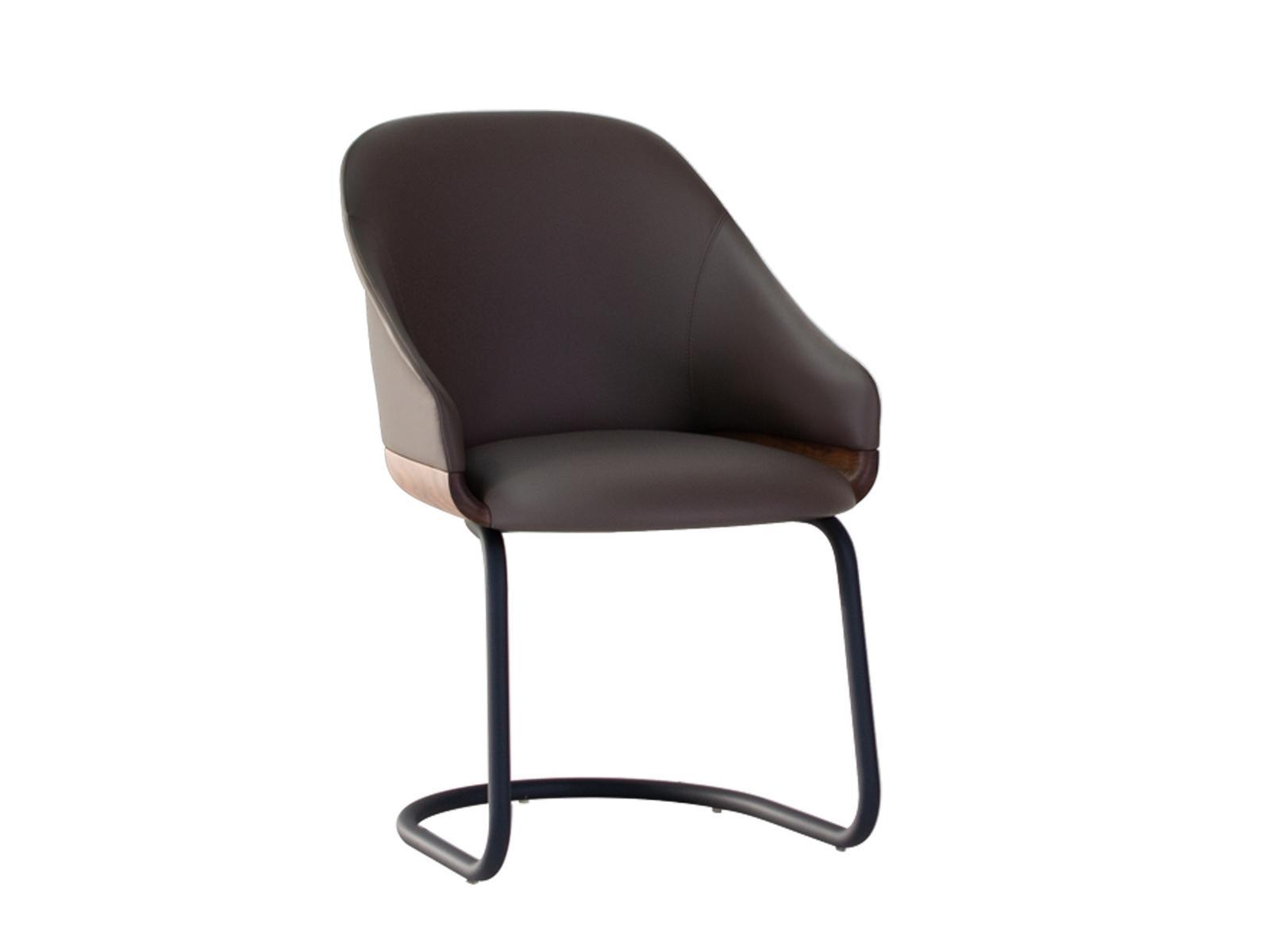 Cantilever upholstered leather chair with armrests | Lyz 918 U by Potocco