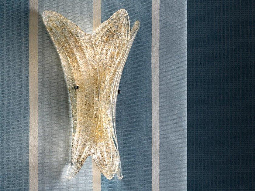 Incandescent marble grit wall light | Glass Ve 1116 A2 by Masiero