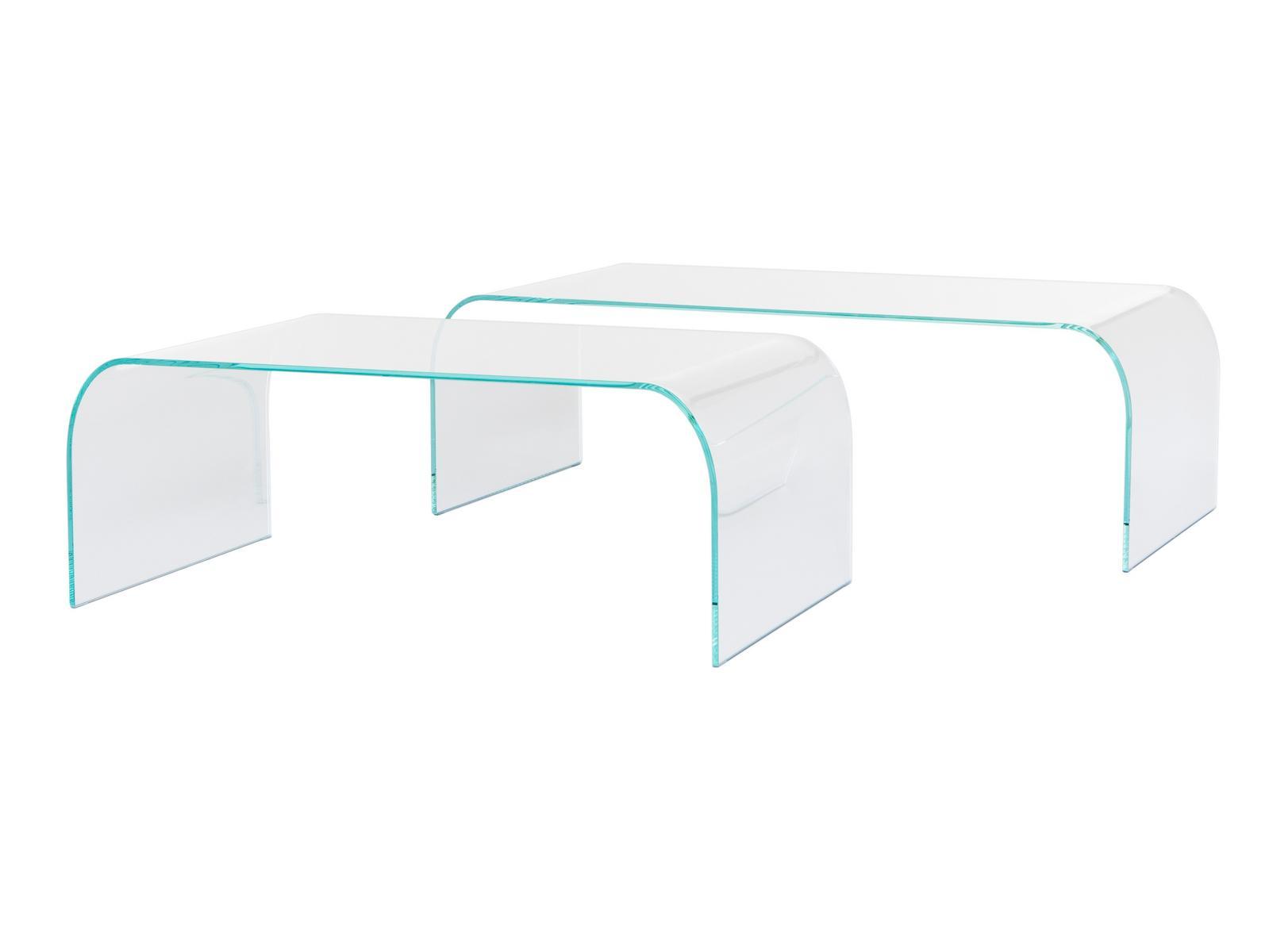 Low rectangular glass coffee table | Classic by Tonin Casa