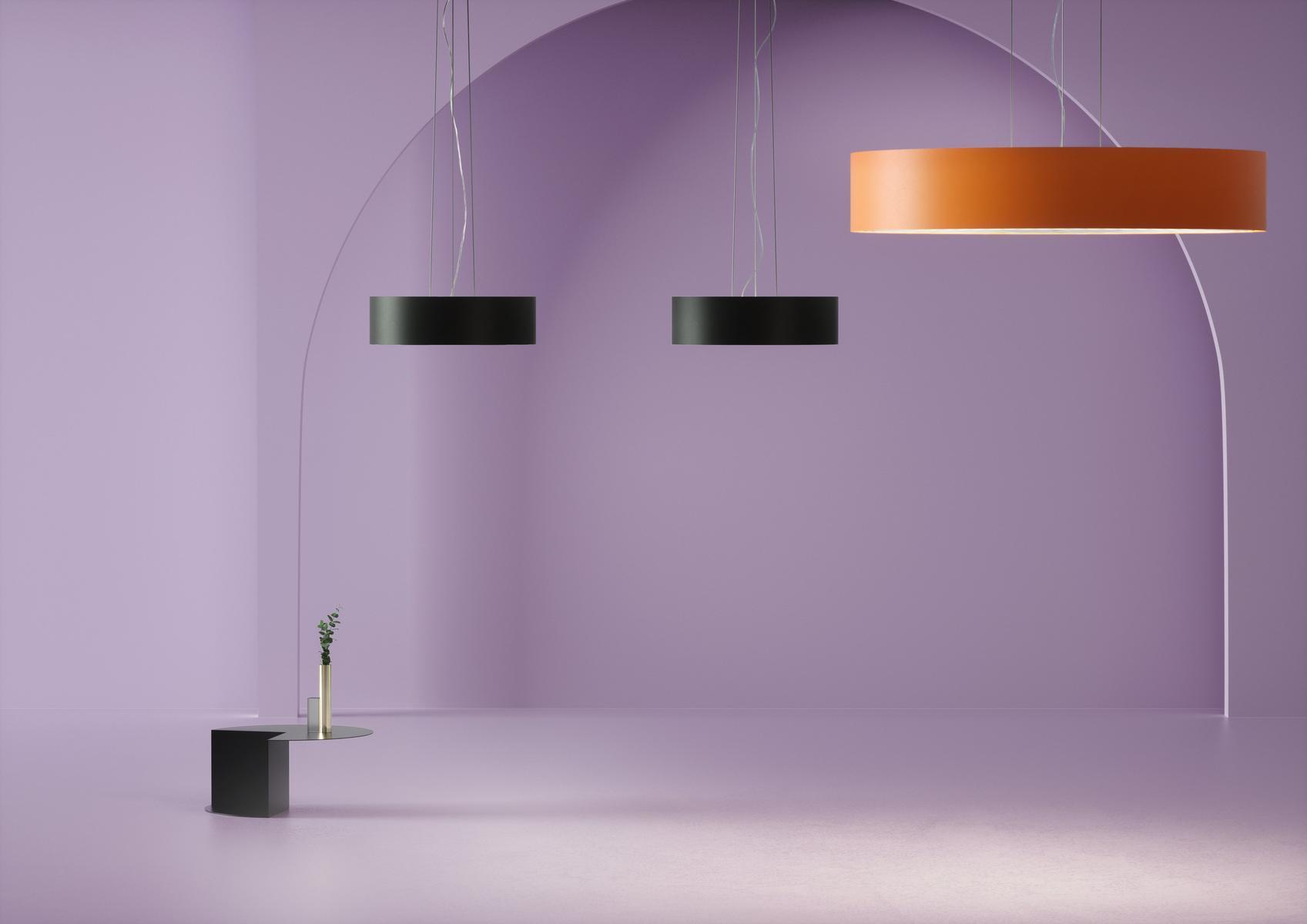 Eco-leather pendant lamp | Skin by Axolight