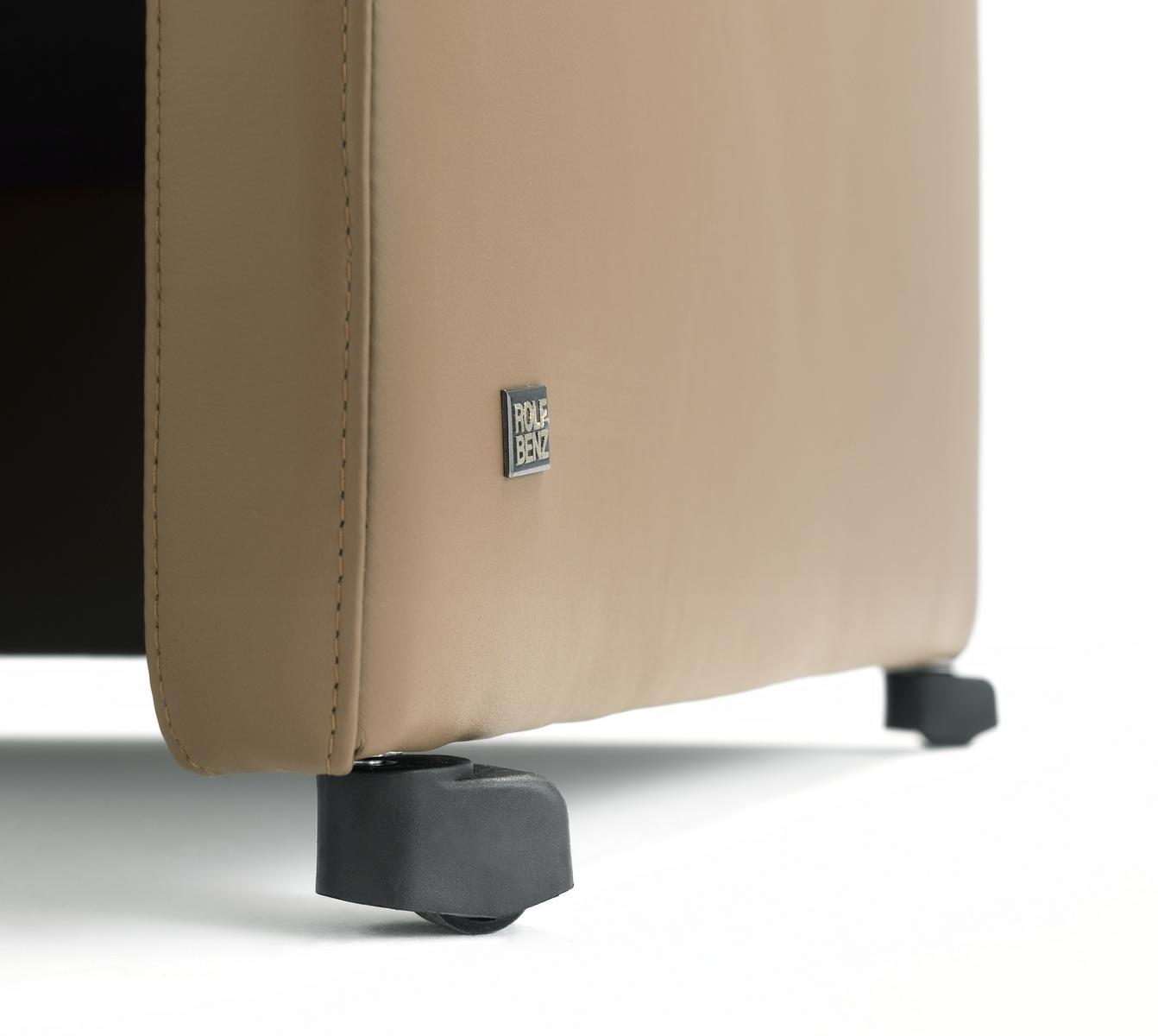 Leather armchair with castors | 011 Ego by Rolf Benz