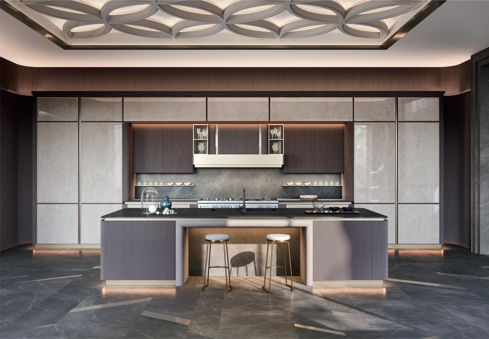 Ceramic kitchen without handles FM bottega d'Arte Chloe