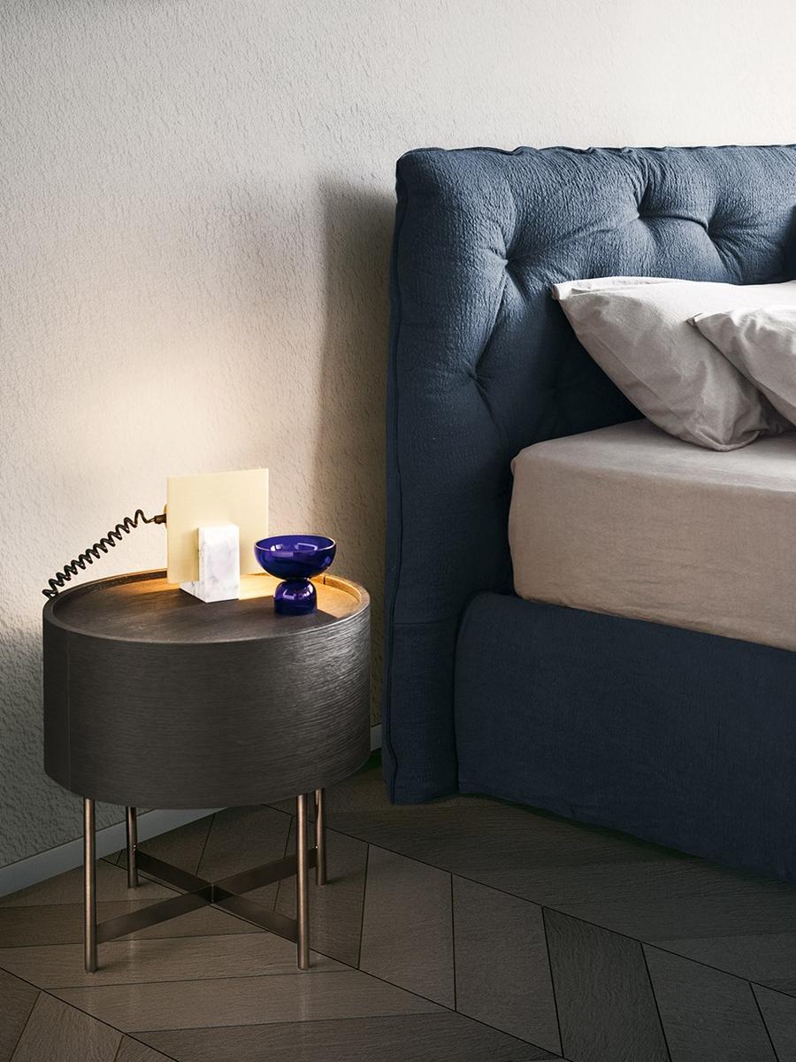 Round bedside table with drawers | Dedalo by Pianca