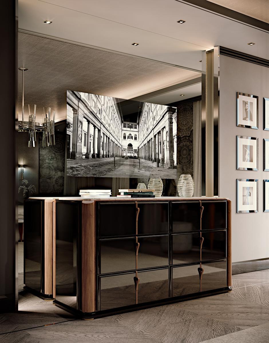 LEXINGTON AVENUE Walnut chest of drawers