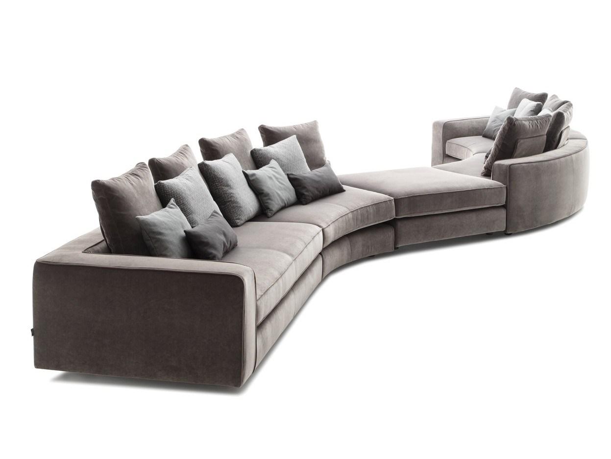 Sectional curved fabric sofa | Loman Soft by Ditre Italia