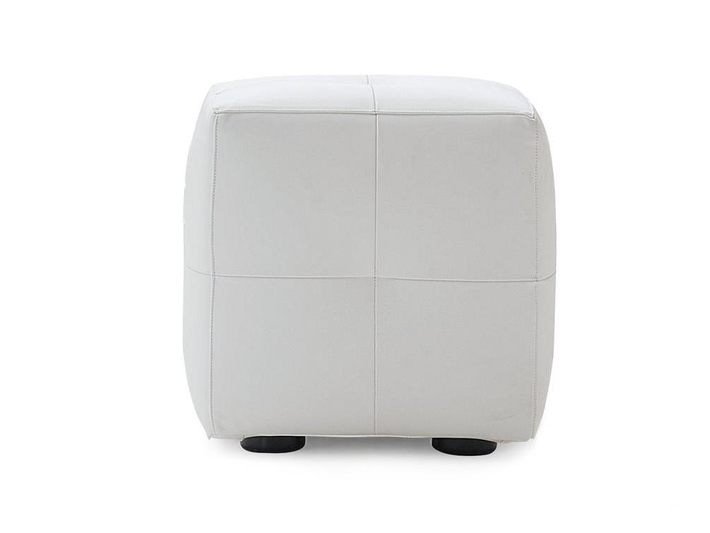 Upholstered leather pouf | Onda by Poliform
