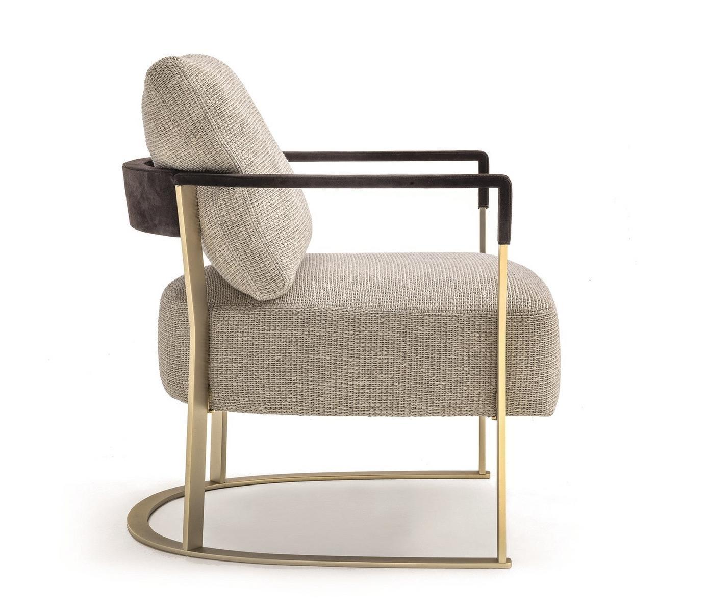 Leather easy chair | Kathryn by Longhi