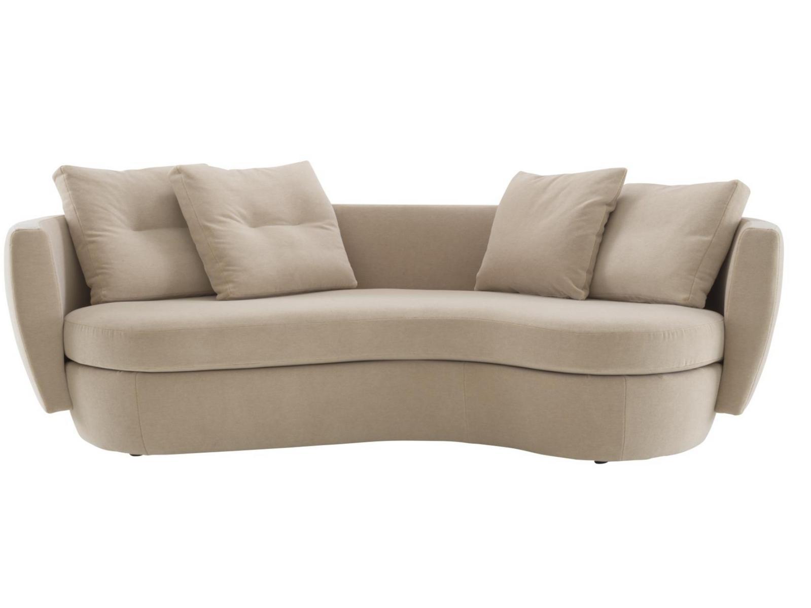 Curved 3 seater fabric sofa | Ipanema by Ligne Roset