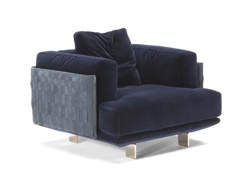 Fabric armchair with armrests | Campus by Natuzzi Italia