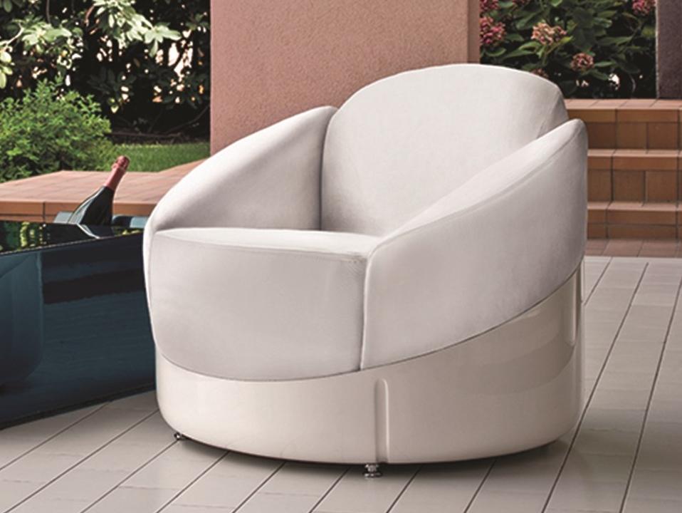 Fabric outdoor armchair | Astrea by Longhi