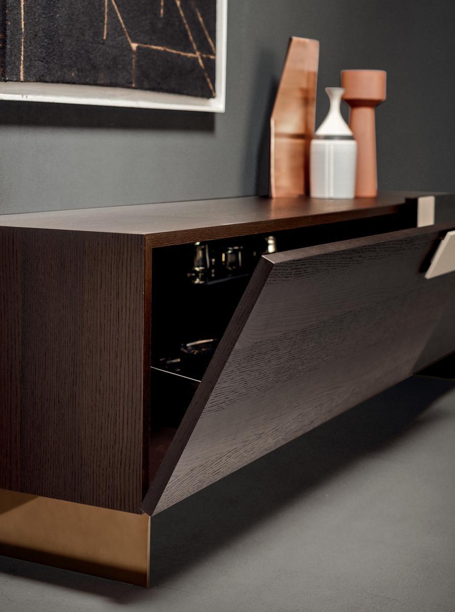 Wooden sideboard with flap doors | Ginevra by Pianca