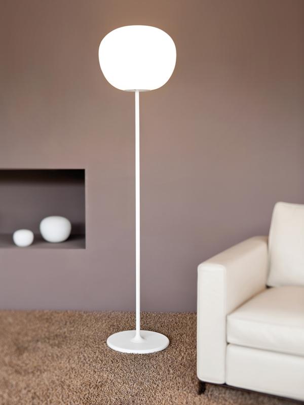Glass floor lamp | Lumi Mochi by Fabbian