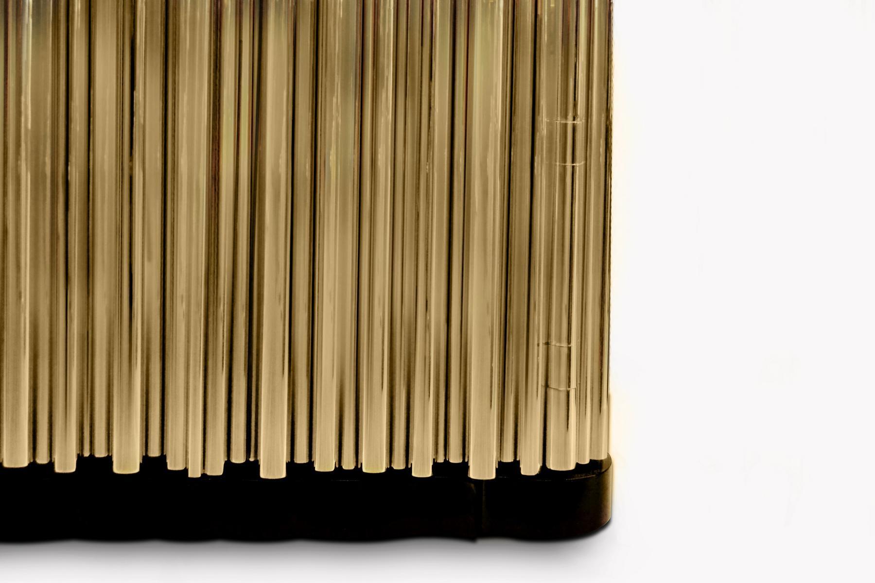 Rectangular brass bedside table | Symphony by Boca Do Lobo