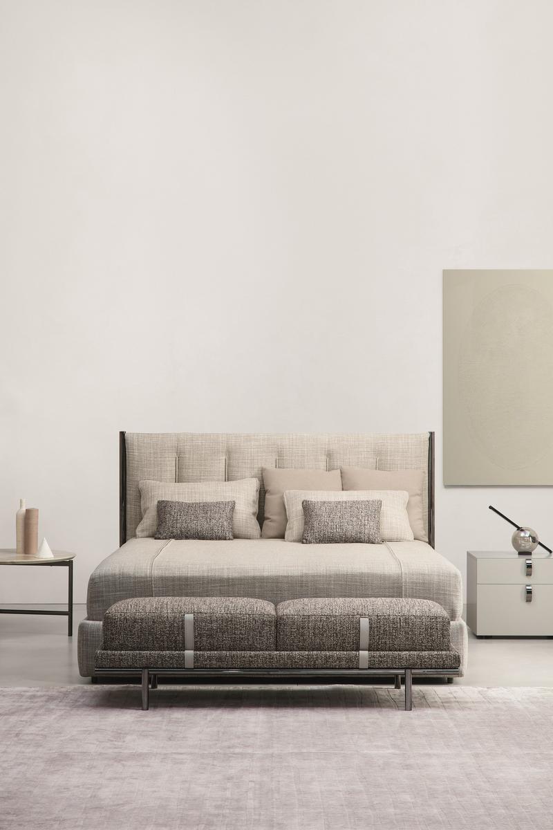 Upholstered fabric bench | New Bond by Flou