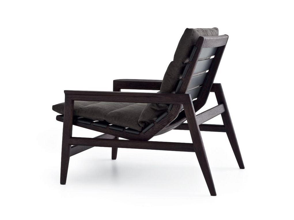 Upholstered fabric armchair with armrests | Ipanema by Poliform
