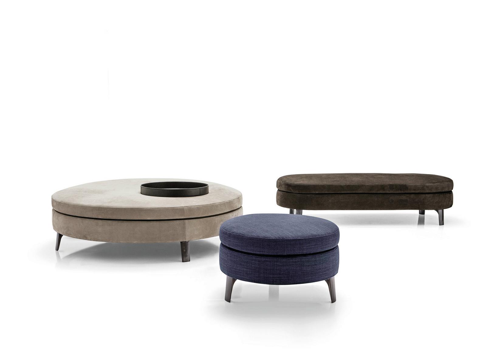 Upholstered pouf with removable lining | Denny by Minotti