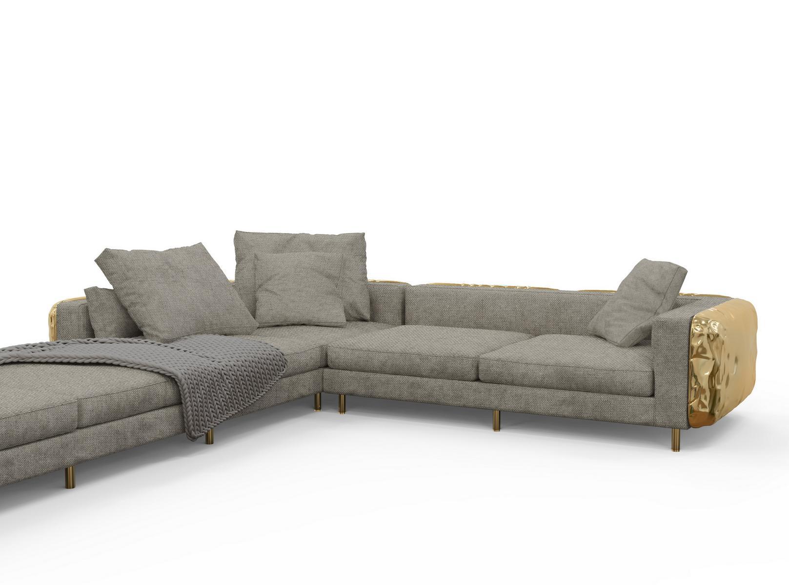 Corner modular fabric sofa with chaise longue | Imperfectio by Boca Do Lobo