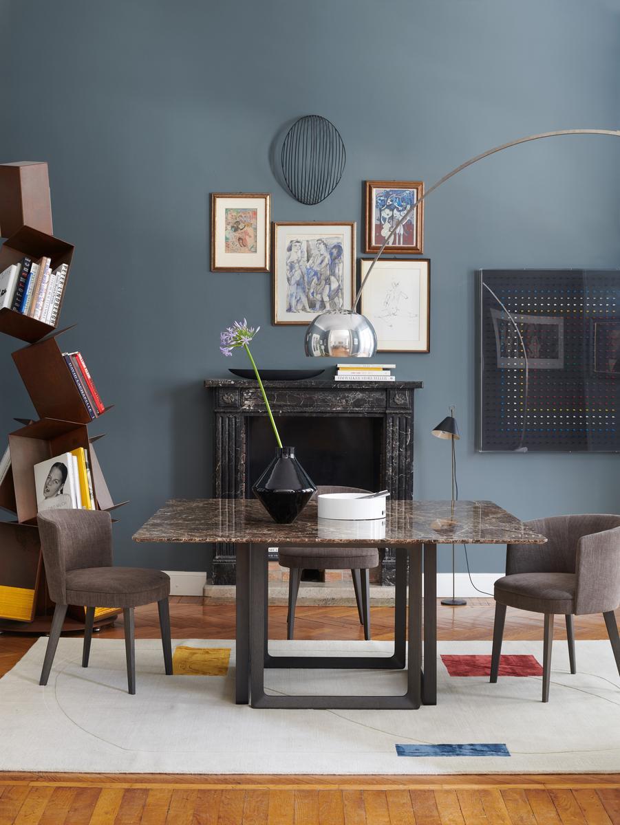 Fabric chair with armrests | Lèna by Potocco