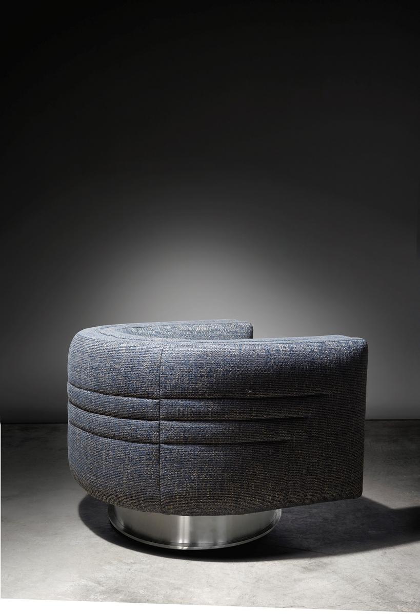 Swivel upholstered fabric armchair | Mika by Visionnair