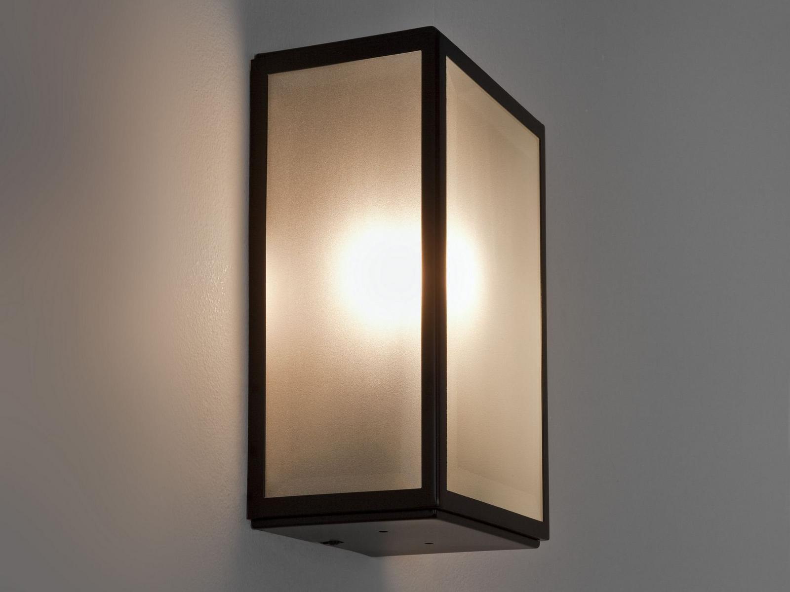 Glass and Stainless Steel outdoor wall lamp | Homefield Frosted by Astro lighting