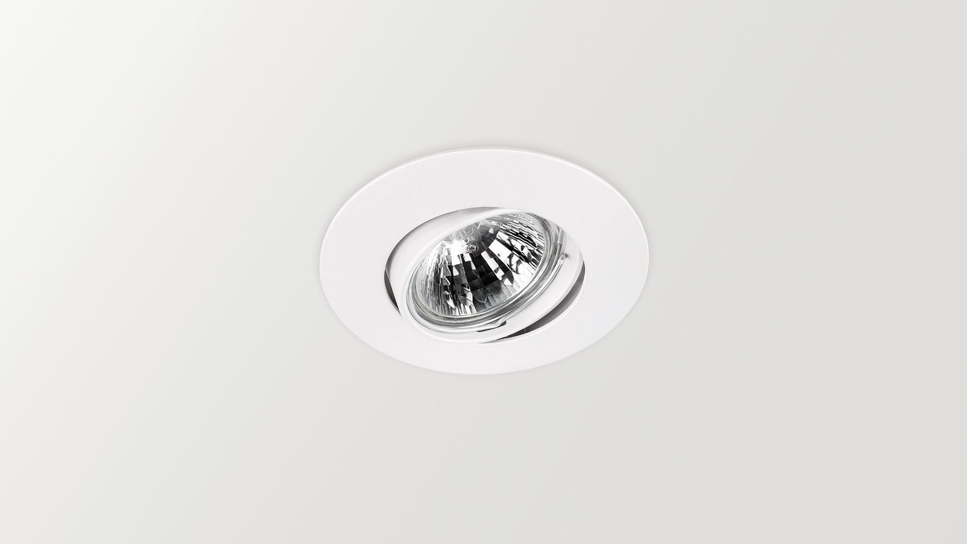 Recessed adjustable round aluminium spotlight | Basic Tilt Extra 12v & 230v by Arkoslight